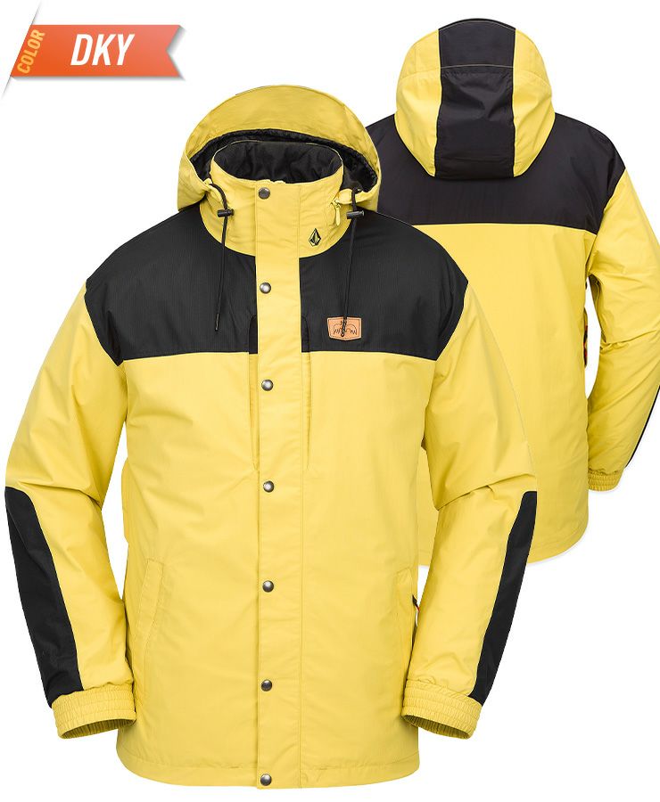 「訳あり」VOLCOM GORE-TEX イエロー スノーボードジャケット M 24-25 VOLCOM ボルコム LONGO GORE-TEX JACKET ロンゴ ゴアテックス