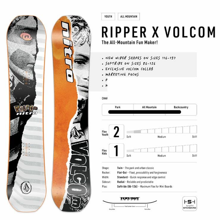 NITRO／ナイトロ RIPPER X VOLCOM | スノーボード・アウトドアスポーツ
